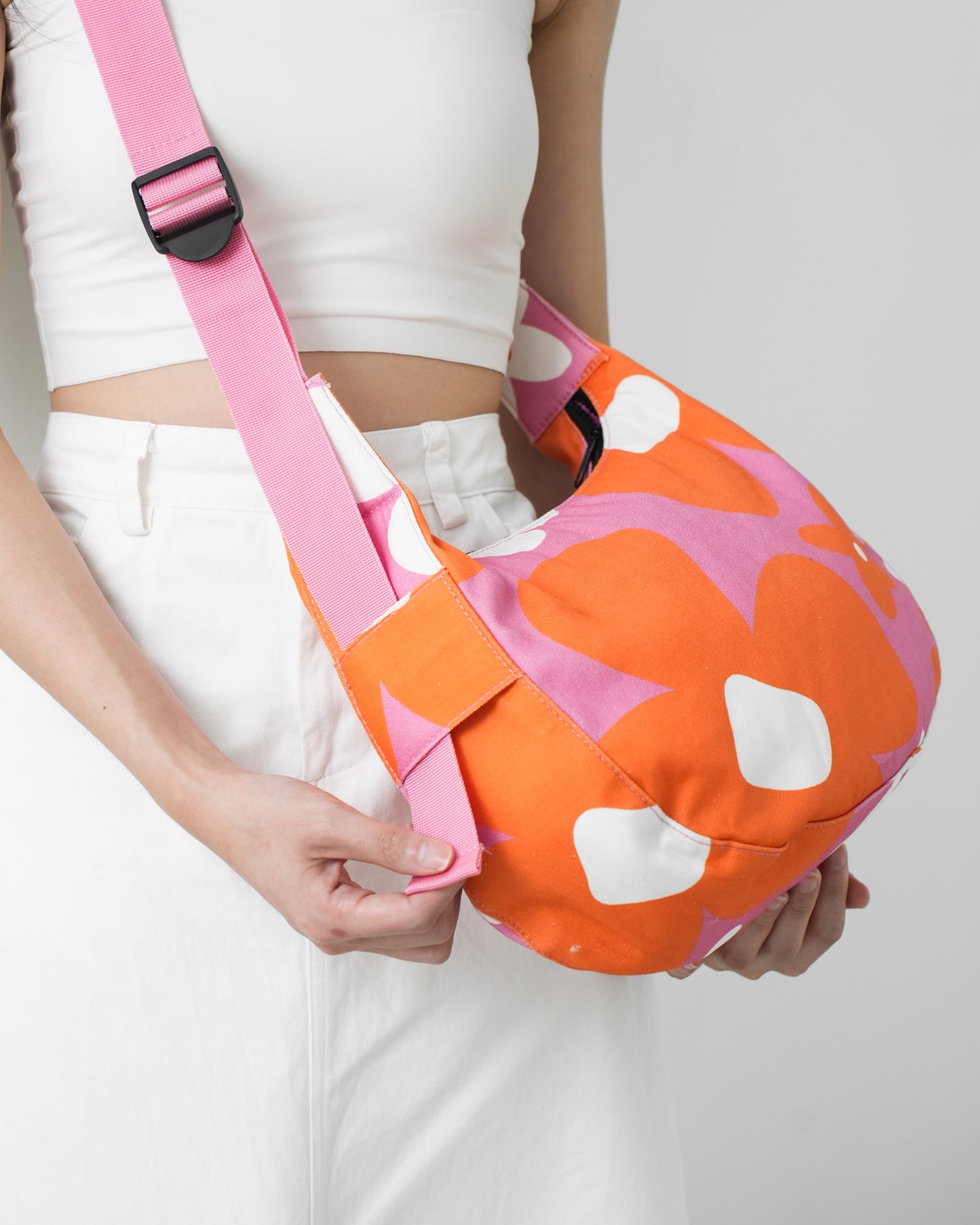 Pink Vibe Crescent Crossbody Bag