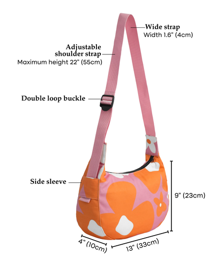 Pink Vibe Crescent Crossbody Bag